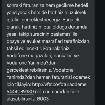 Vodafone Tarafından Gelen Rahatsız Edici Aramalar