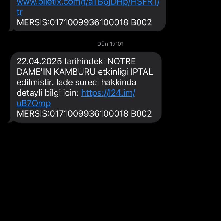 Biletixten Aldığım Tiyatro Bileti İptal Edildi İade Yapılmadı