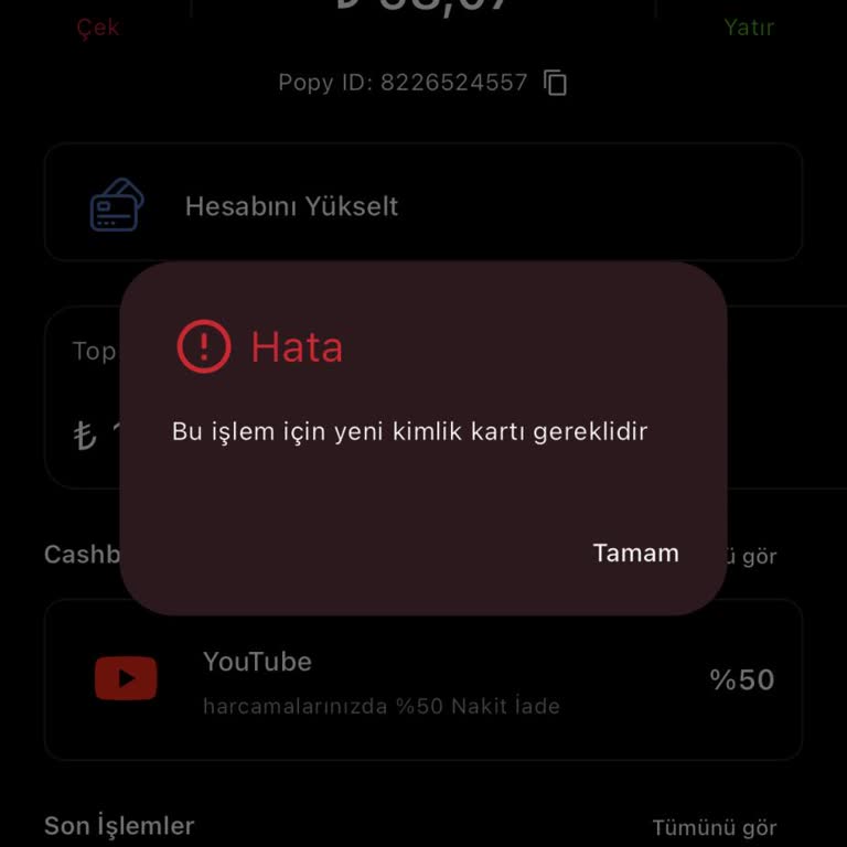 Poppy Para Hesabımda Para Yükleme Ve Çekme Sorunu, Müşteri Hizmetlerine Ulaşılamıyor