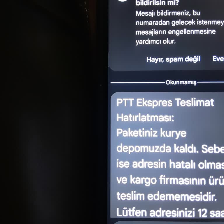 PTT Adına Gelen Şüpheli Mesaj Hakkında Endişe