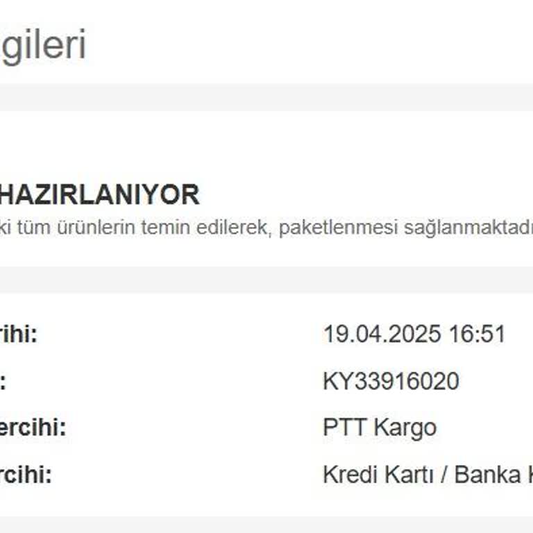 Kitap Siparişim Temin Edildiği Halde Kargoya Verilmedi