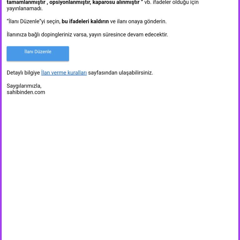 Yanlışlıkla Silinen Ücretli İlan İçin Destek Alamama