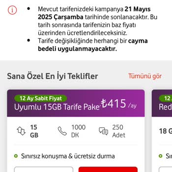 Tarife Yenilemede Yetersiz Paket Ve Yüksek Fiyat Sorunu