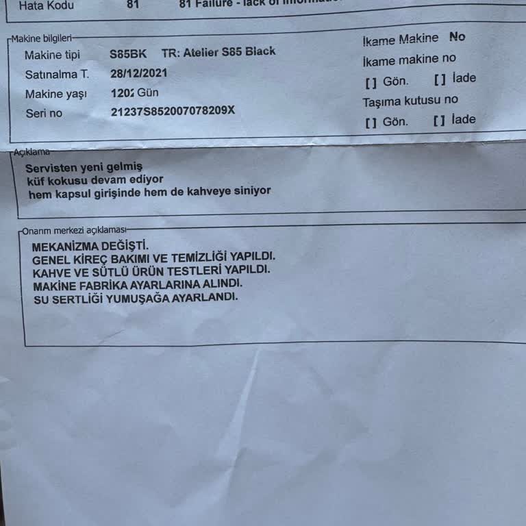 Kahve Makinesindeki Küf Kokusu Bir Türlü Giderilemiyor