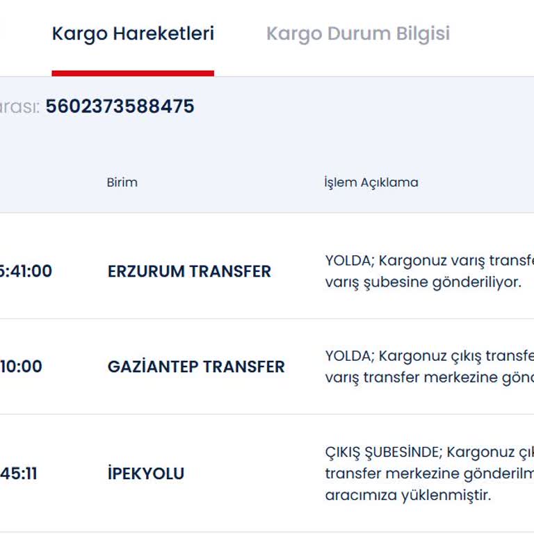 Aras Kargo Erzurum Transfer Merkezinde Kargolarım Günlerce Teslim Edilmiyor
