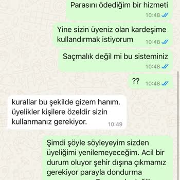 Okyanus Fly Üyelik Hakları Devredilemiyor Ve Acil Durumlarda Yardımcı Olmuyor