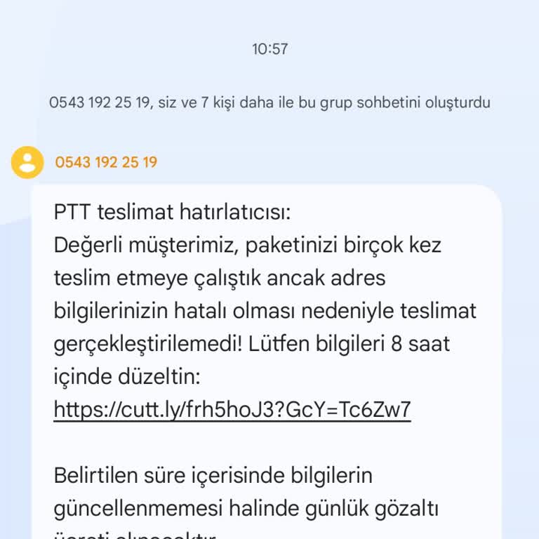 Kişisel Bilgilerim Kullanılarak Gönderilen Şüpheli Mesajlar Hakkında Mağduriyet