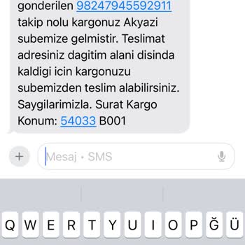 Kargo Şubesinin Uzaklığı Nedeniyle Teslimat Sorunu Yaşadım