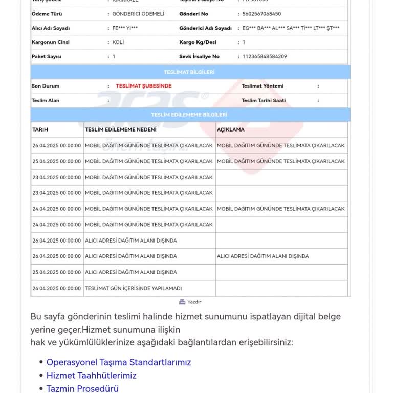 Aras Kargo Şubesinde Kargom Teslim Edilmedi Çalışanlar Bağırarak Dışarı Çıkardı