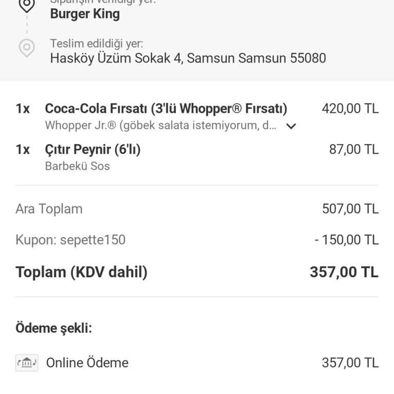 Yemeksepeti Siparişi Sonrası İki Kez Para Çekildi İade Sorunu Yaşadım