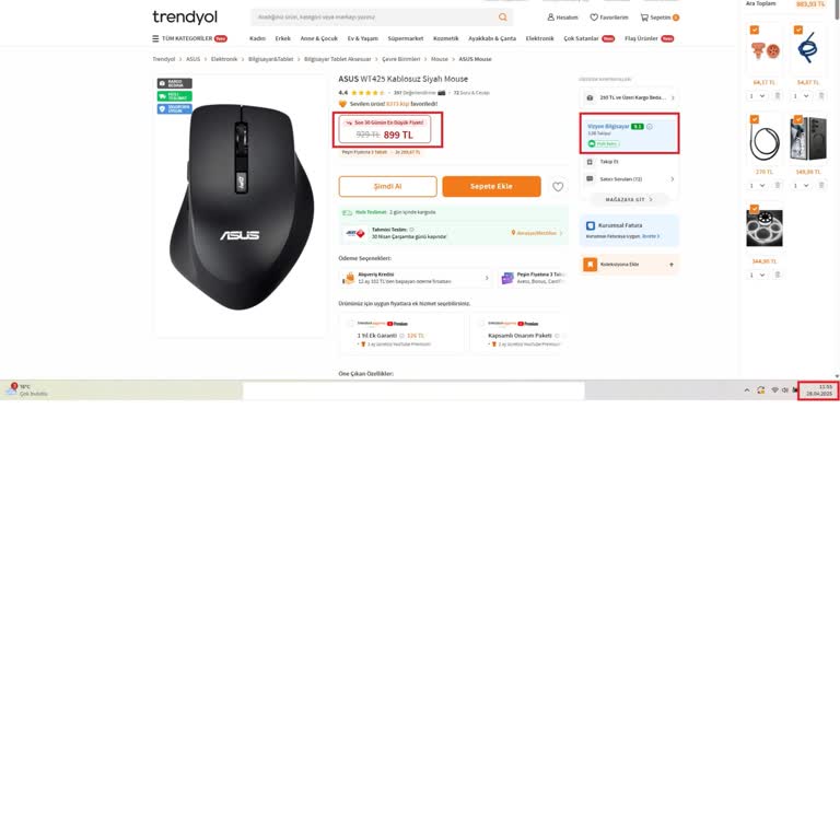 Trendyol Arızalı Mouse İçin Değişim Talebim Reddedildi, Fiyat Farkı Mağduriyeti Yaşıyorum!