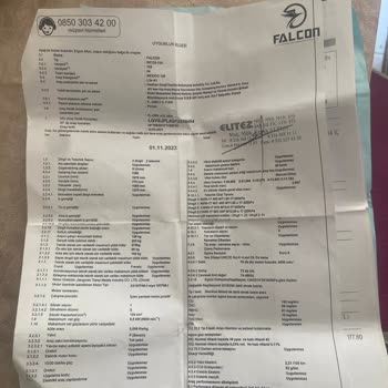 Falcon Mexico 150 İçin Uygunluk Belgesi Mağduriyeti