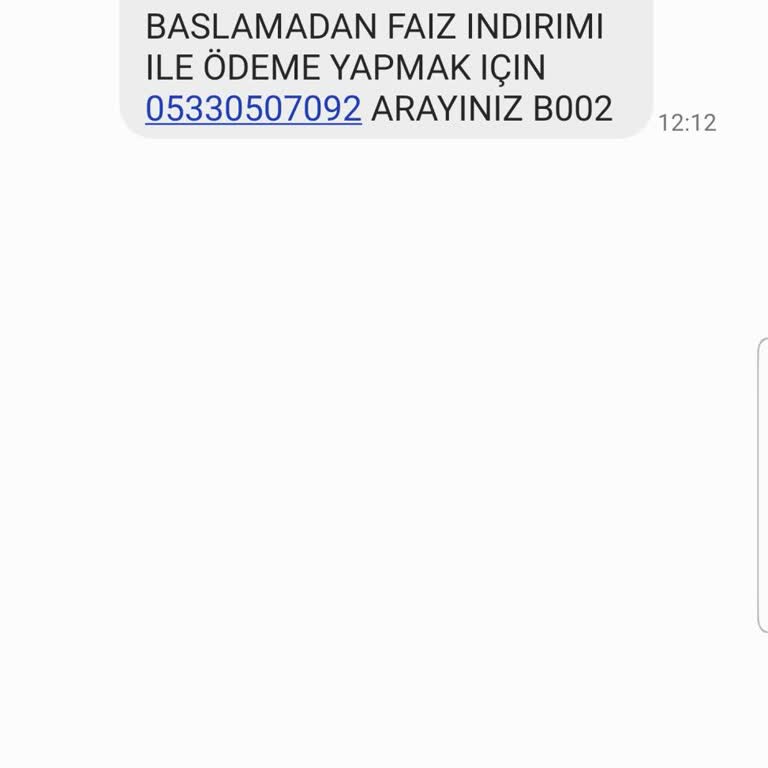 Avukat Adıyla Borç Tahsilatı İçin SMS İle Korkutma Girişimi
