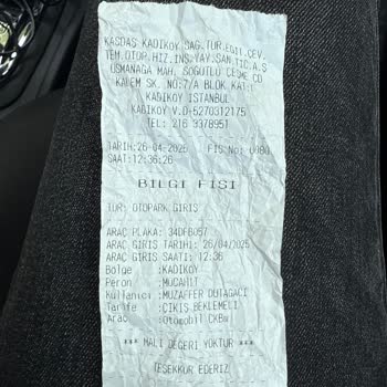 Park Bilgilendirmesi Olmadan Ceza Fişi Bırakıldı