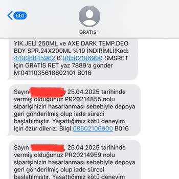 Kampanyalı Siparişlerim Hasar Gerekçesiyle İptal Edildi, Ürünlerimi İstiyorum