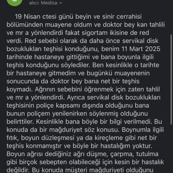 Sigorta Reddi Nedeniyle Tedavim Aksadı Ve Mağdur Oldum