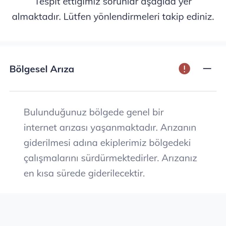 Sürekli Bölgesel Arıza Nedeniyle İnternet Kesintisi Ve Yetersiz Müşteri Hizmeti