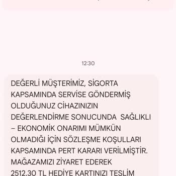Sigorta Kapsamında Tabletim Geri Verilmiyor, Hediye Çeki Değerinin Düşüklüğü