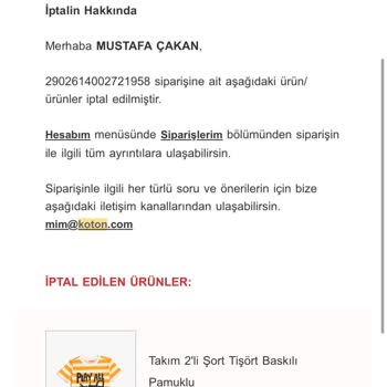 Koton'da Tekrarlanan Sipariş İptalleri Ve Stok Sorunu Hayal Kırıklığı Yarattı