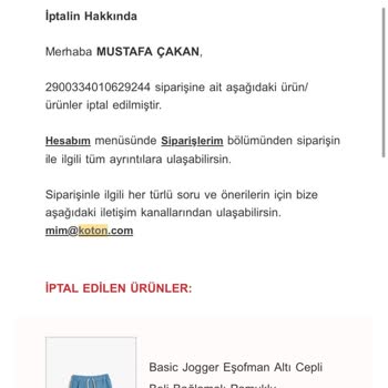 Koton'da Tekrarlanan Sipariş İptalleri Ve Stok Sorunu Hayal Kırıklığı Yarattı