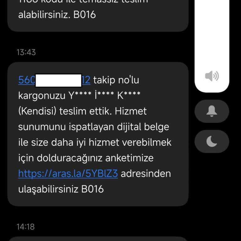 Aras Kargo Teslim Edilmediği Halde Teslim Edildi Mesajı Gönderiyor
