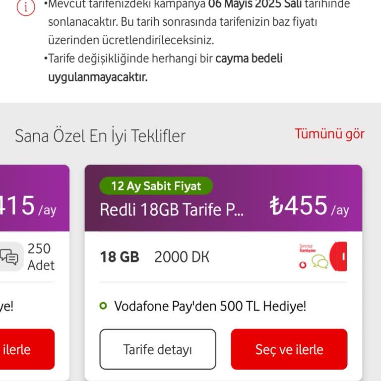 Uzun Yıllar Vodafone Kullandım, Yeni Tarifeler Hem Pahalı Hem De Avantaj Sunmuyor