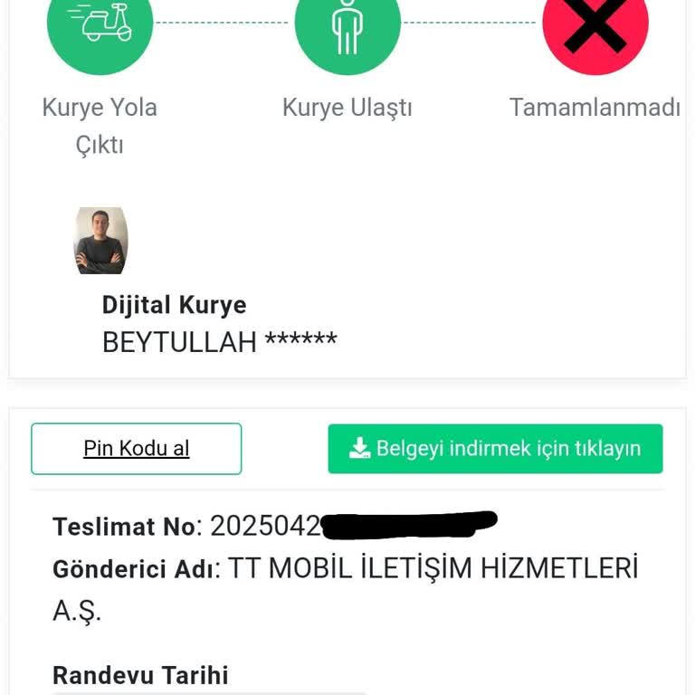 Numara Taşıma Sürecinde Teslimat Yapılmadı Yanlış Kişiye Ulaşıldı