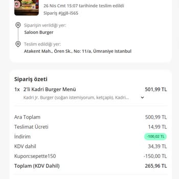 Teslim Edilmeyen Siparişe Cevapsız Kalan Mağduriyet