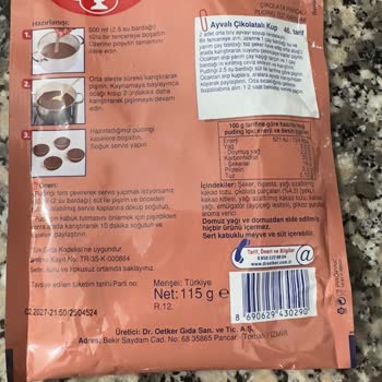 Dr. Oetker Pudingde Yoğun Acılık Ve Kıvam Sorunu