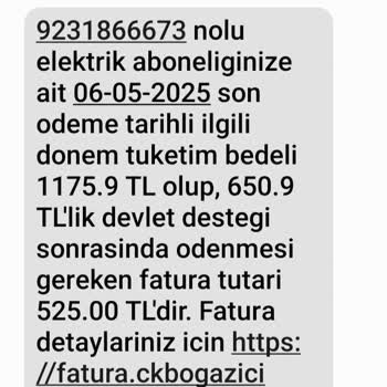 Elektrik Faturamda Beklenmedik Artış Ve Yanlış Devlet Desteği