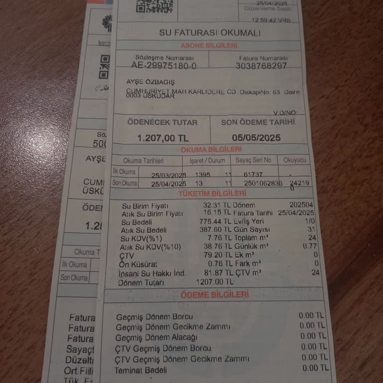 Su Saati Değişiminden Sonra Gelen Yüksek Fatura Şoku