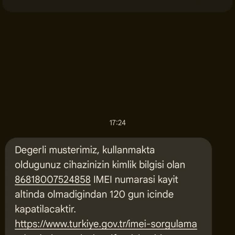 Yurt Dışında Alınan Telefona IMEI Kayıtsız Mesajı Geldi Şaşkınım