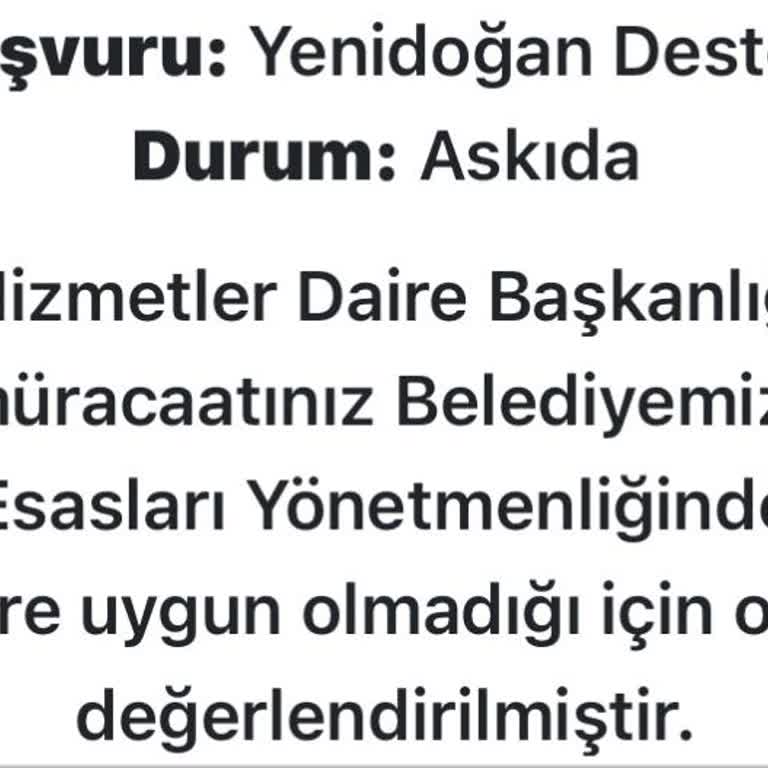 Destek Paketlerinde Haksız Red Ve Kriter Belirsizliği