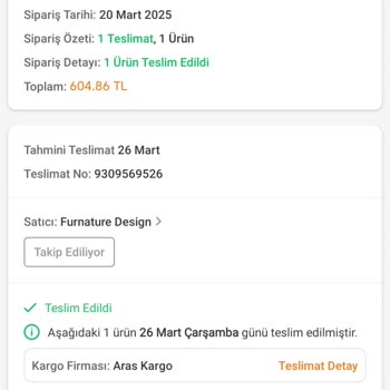 Sipariş Edilen Raf Teslim Edilmedi, Para İadesi Yapılmıyor