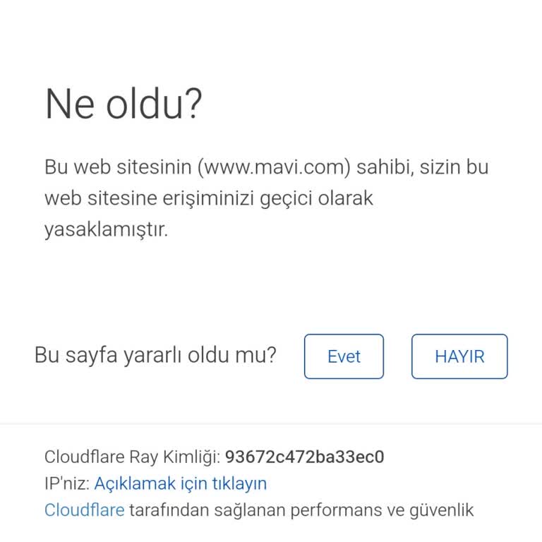 Mavi Sitesine Giriş Yapamama Ve Alışverişin Yarıda Kalması