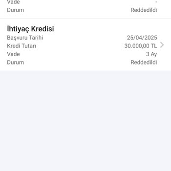 Mobil Uygulama Üzerinden Yapılan Kredi Ve Kart Başvurularımın Sebepsiz Reddedilmesi