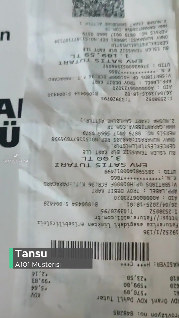 A101 Ürün Ücret Farkı videonun kapak resmi