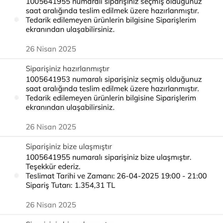 Çift Sipariş Oluştu, Müşteri Hizmetlerine Ulaşamıyorum