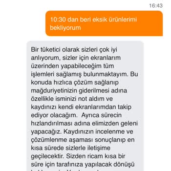 Migros Sanal Market'te Eksik Ürün Ve Çözülmeyen İade Sorunu