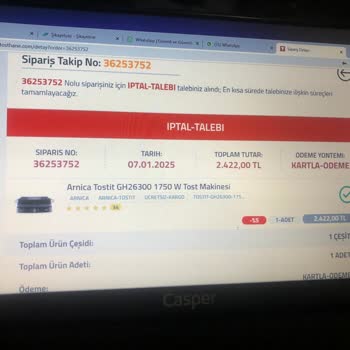 Tosthane.com Sipariş Teslim Edilmedi, Para İadesi Yapılmadı Ve Müşteri Hizmetleri Yanıtsız Kaldı!
