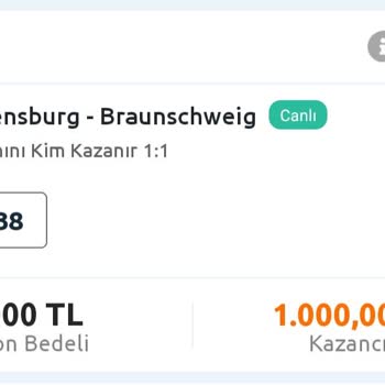 Bilyoner Kazanan Kuponumun Tutarı Eksik Yatırıldı