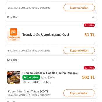 Trendyol Yemek GO Kuponlarımı Kullanamıyorum Müşteri Hizmetleri Çözüm Sunmuyor