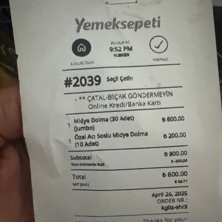Siparişimde Midye Yerine Sadece Pilav Gönderildi, Güvenim Sarsıldı