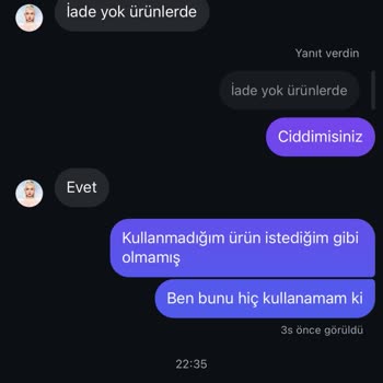 Sipariş Özellikleri Dikkate Alınmadı, İade Kabul Edilmedi