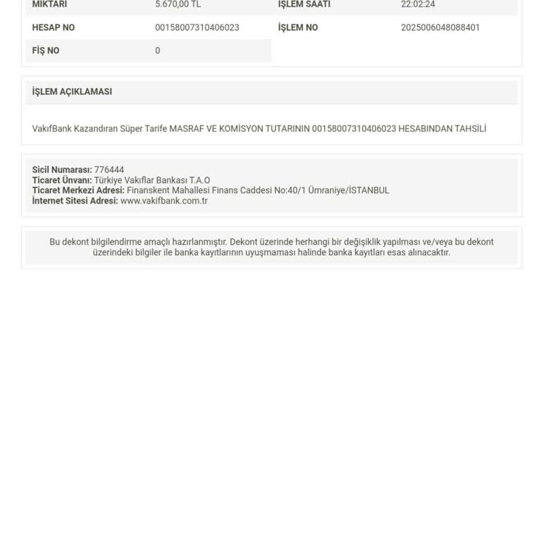 Kazandıran Tarife Ücreti İçin Bankaya Gitmek Zorunda Kaldım