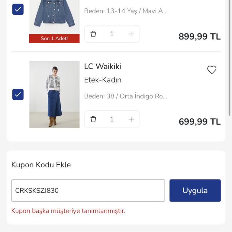 LCW Uygulamasında Kupon Kullanılamıyor, Müşteri Hizmetleri Yetersiz Kaldı