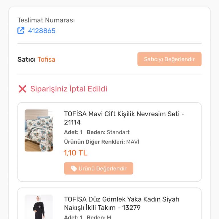 Tofisa Sipariş İptali Sonrası Para İadesi Gecikiyor, Mağduriyet Yaşıyorum!