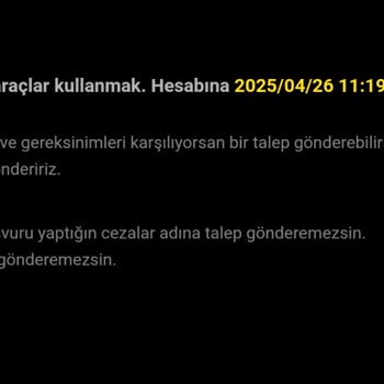 Haksız Yere Banlanan Hesabım İçin Çözüm Bekliyorum