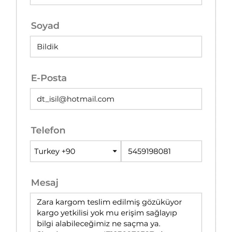 Kargom Teslim Edilmeden Teslim Edildi Gösterildi, İletişim Kurulamıyor