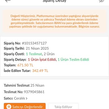 Trendyoldan Alınan Temizleyicide Rahatsız Edici Koku Endişesi